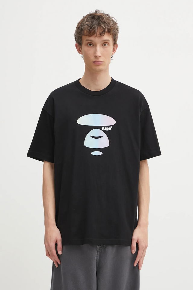 Basic Iridescent Ape Head Logo T-Shirt