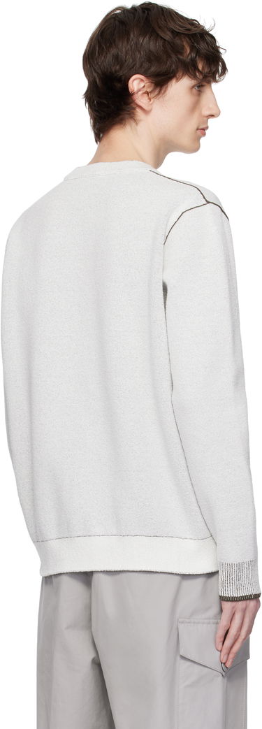 Пуловер Stone Island Stone Island Double Face Cotton & Nylon Sweater Бяло | K1S15 5100021 S00D9, 2