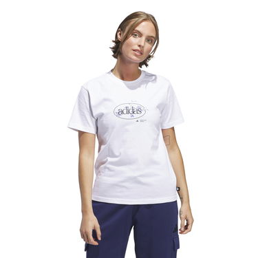 Тениска adidas Performance Floral Graphic T-Shirt Бяло | JI9432, 1