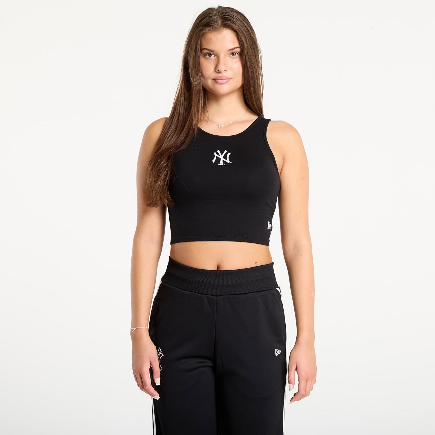 Съкратен топ New Era New Era MLB Midi Crop Top New York Yankees Черно | 60684410, 0