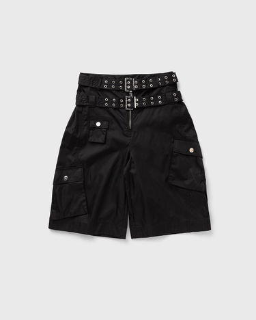 Къси панталони GANNI Double Buckle Nylon Cargo Shorts Черно | W0622-099, 1