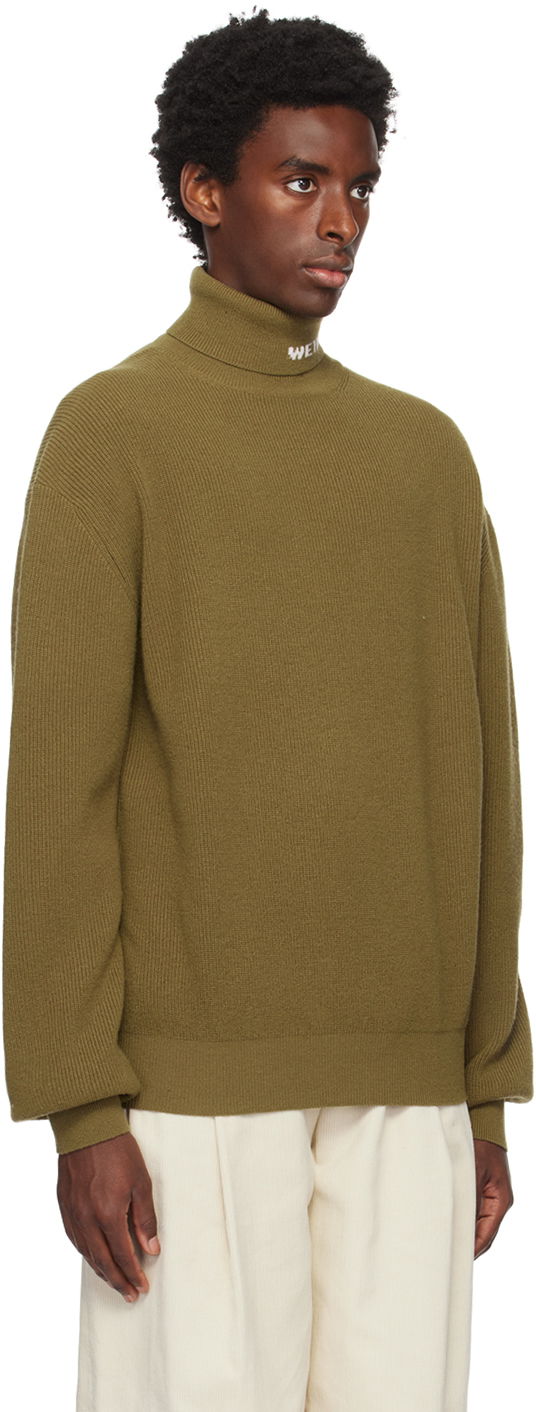 Пуловер We11done We11done Jacquard Turtleneck Sweater Зелено | WD-KT3-23-620-U-KK, 1