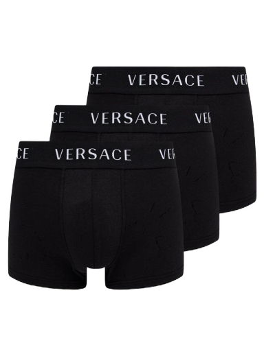 Боксерки Versace Logo Trunks 3-pack Черно | AU04320.NOS