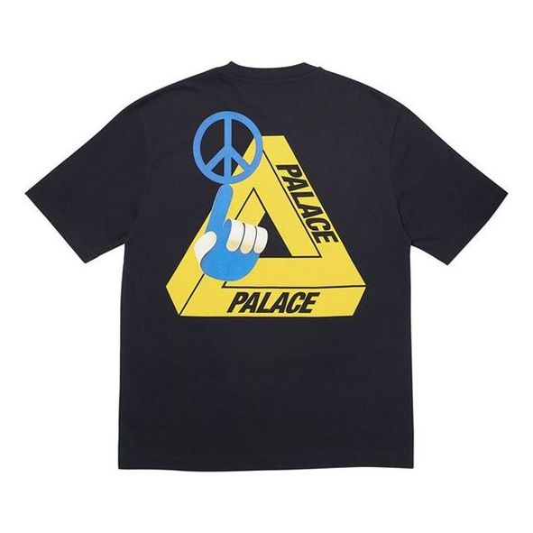 Тениска Palace Palace Tri-Smiler Short Sleeve T-Shirt Черно | PAL-TST-BLK, 0