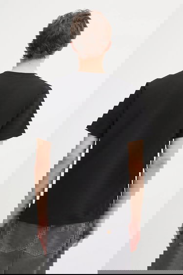 Тениска BAPE Cotton T-shirt with 1st Camo Milo On APE print Черно | 2L30110005, 2