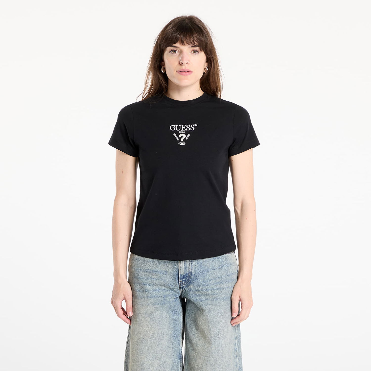Тениска GUESS Guess Originals Colette Short Sleeve T-Shirt Черно | V4YI21KCDH1-FJ8N, 0