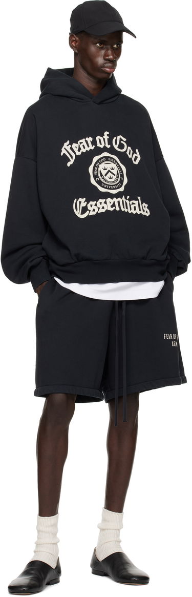Суитчър Fear of God Fear of God ESSENTIALS Heavy Fleece Vintage Shrunken Hoodie Черно | 192HO246210F, 4