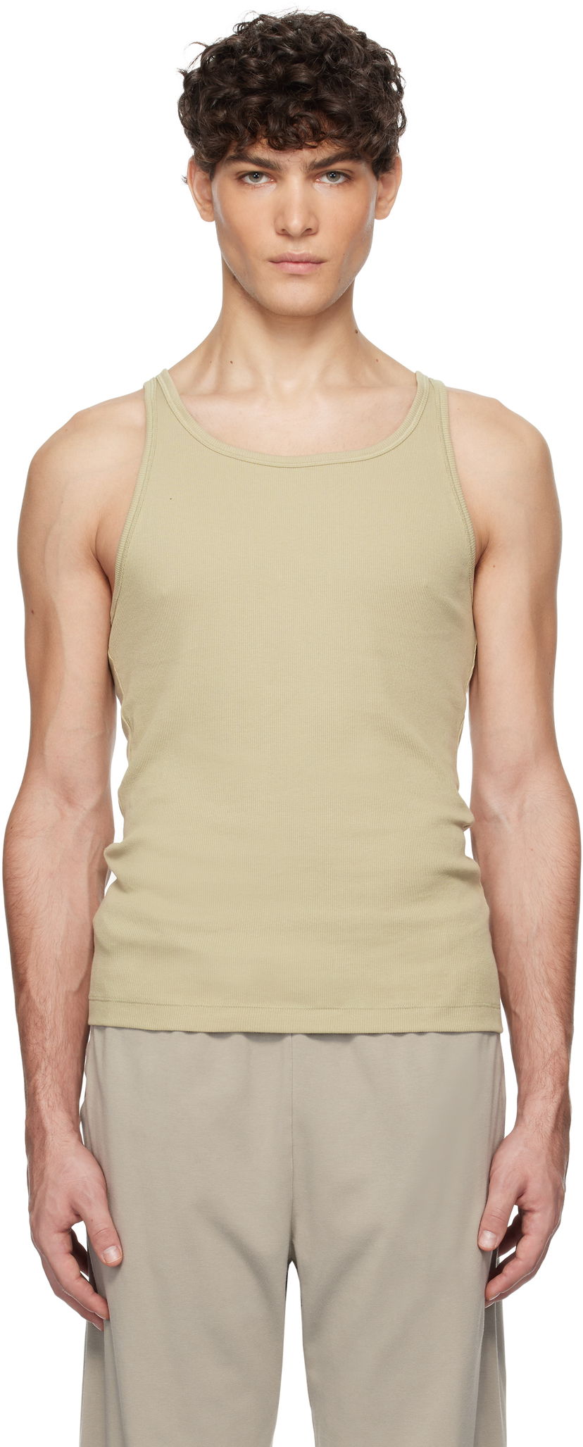 Потник SKIMS Three-Pack Rib Tank Tops Зелено | TP-TNK-5788M