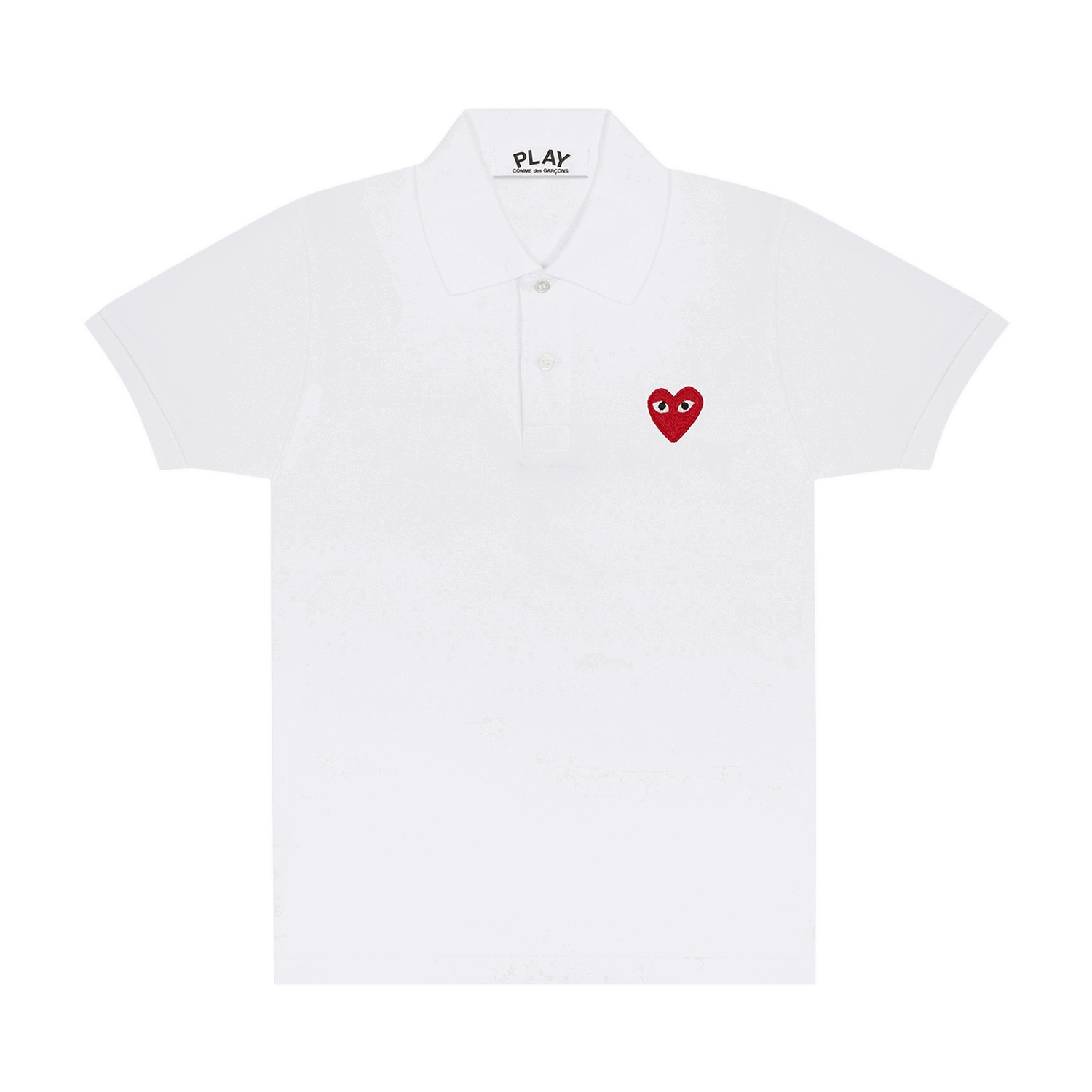 Поло тениска Comme des Garçons Play Heart Polo Tee Бяло | AZ T006 051 5, 0