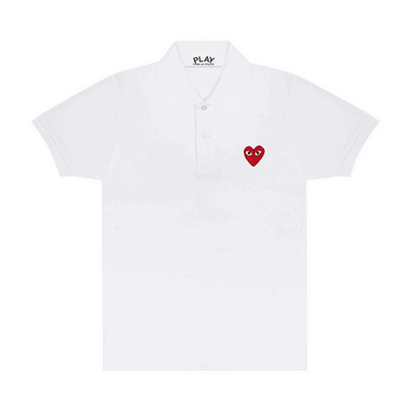 Поло тениска Comme des Garçons Play Heart Polo Tee Бяло | AZ T006 051 5, 0