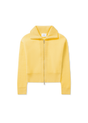 Verve Ribbed Collar Zip-Up Cardigan