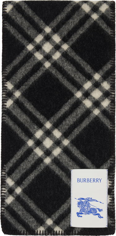 Шал Burberry Burberry Tri Bar Check Wool Scarf Черно | 8114301, 0