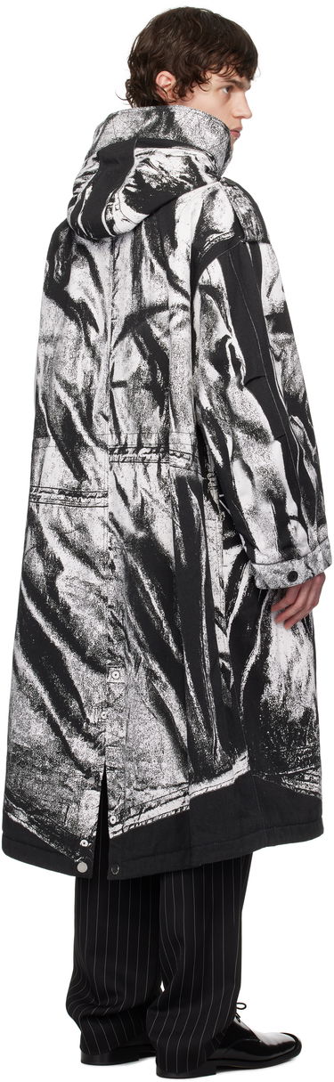 Дъждобран Jean Paul Gaultier Jean Paul Gaultier Trompe-L'œil Print Hooded Coat Черно | 25/33-F-MA032I-C570-0001, 2