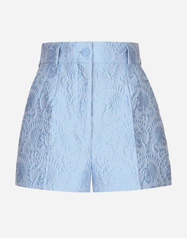 Къси панталони Dolce & Gabbana Floral Quilted Jacquard Shorts Синьо | FTBVHTHJMOKF3981, 0