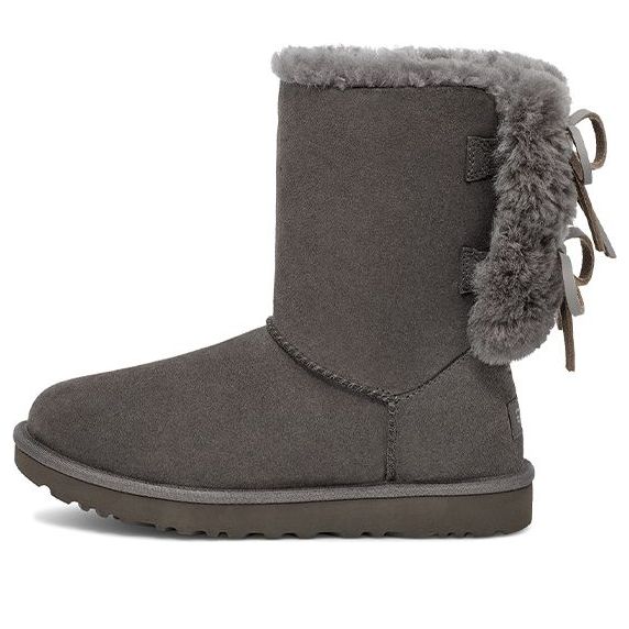 Кецове и обувки UGG Short Double Bow Suede Boots Сиво | 1127131-CHRC, 0