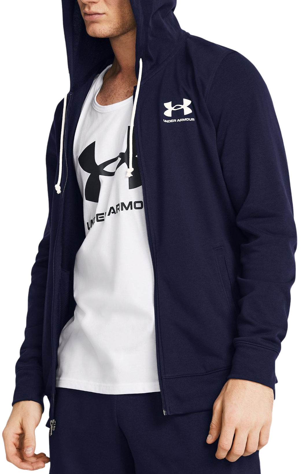 Суитчър Under Armour Rival Terry Full-Zip Hoodie Тъмно синьо | 1370409-410, 0
