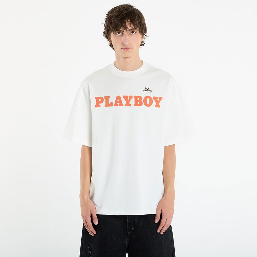 Тениска Footshop Playboy x FTSHP Babe T-Shirt UNISEX Off-White Бяло | FTSHP_528