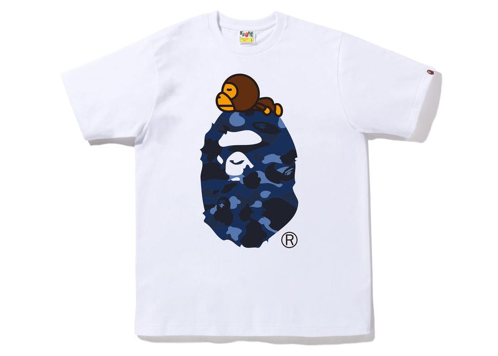 Тениска BAPE Color Camo Milo On Big Ape Tee Бяло | 2I80-110-005, 0