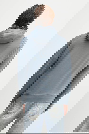 Суитчър C.P. Company Smooth Full-Zip Hoodie with Hood Drawstrings and Zip Pockets Синьо | 18CMSS028A005086W, 2