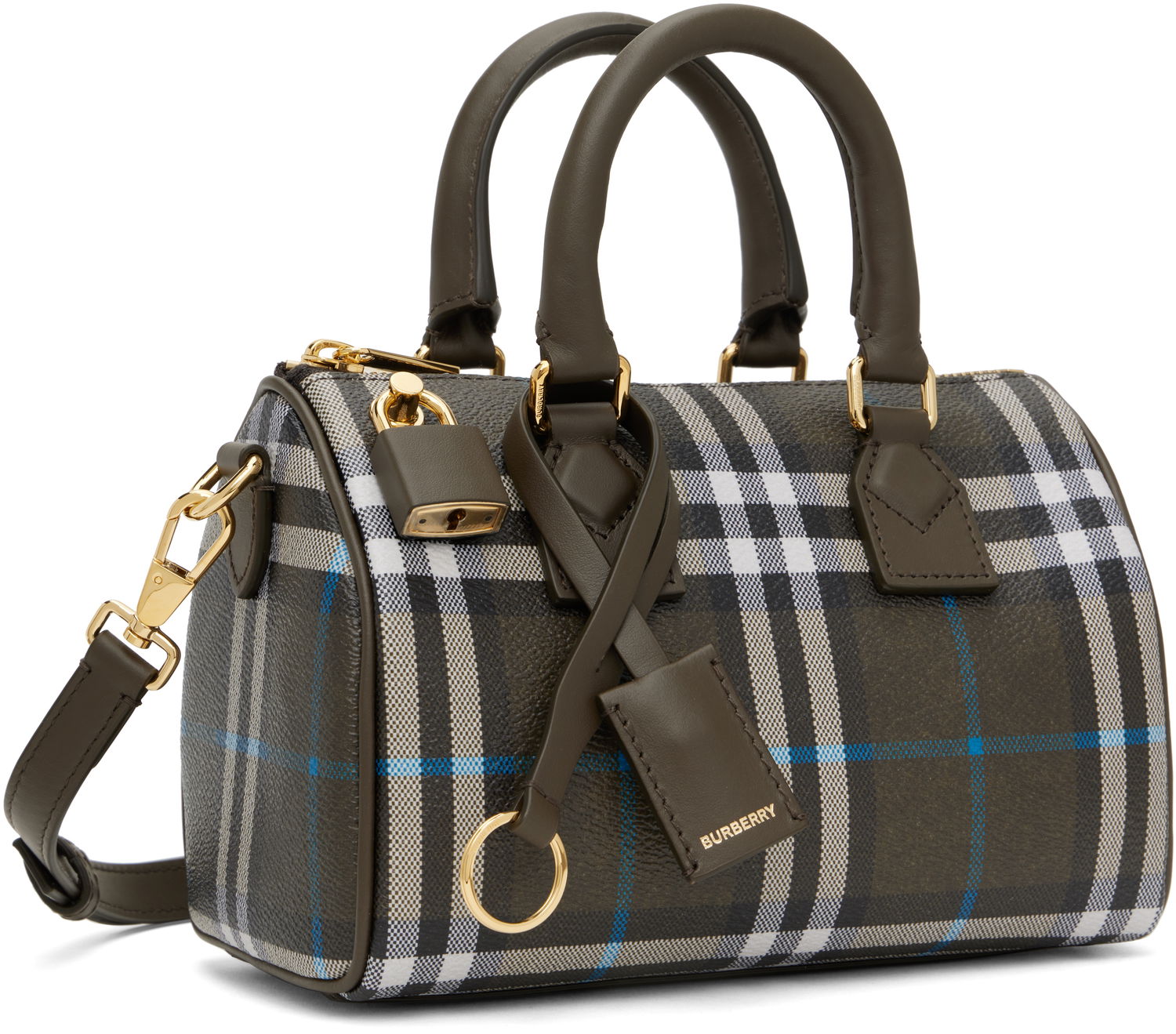 Дамска чанта Burberry Burberry Mini Check Bowling Bag Многоцветен | 8108262, 1