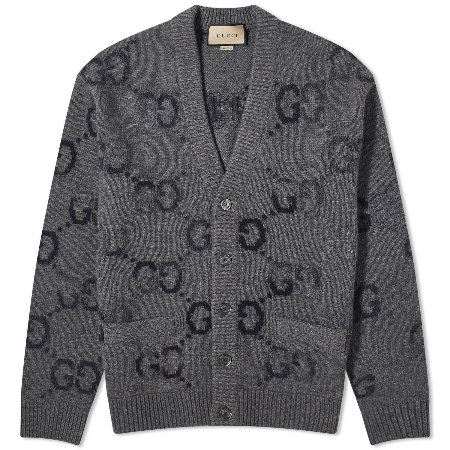 Пуловер Gucci Knit Cardigan Сиво | 770507-XKDSJ-1128, 0