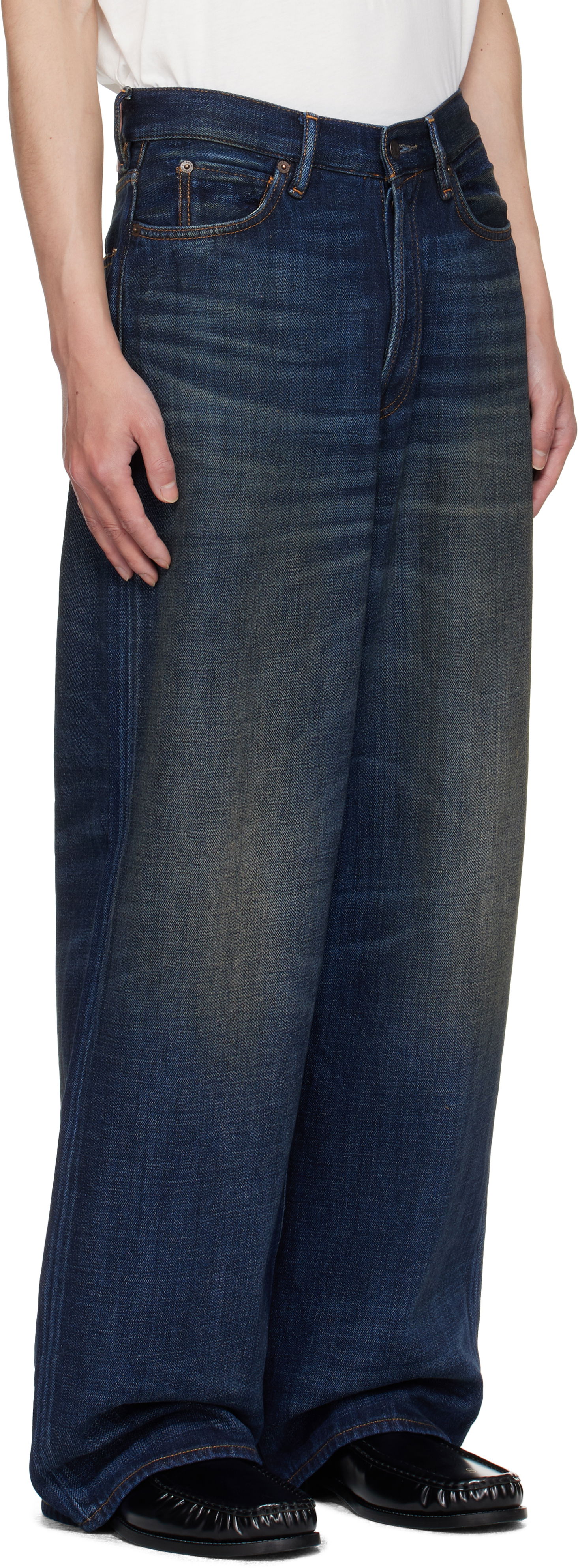 Дънки Acne Studios Acne Studios Loose Fit 1981 Jeans Синьо | C00082-, 1