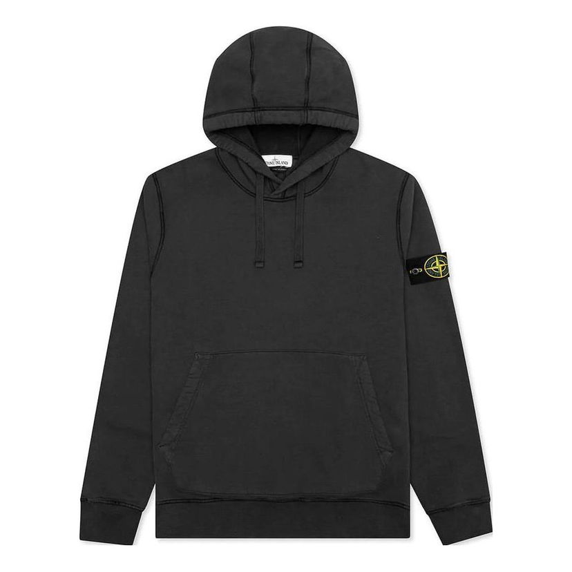 Суитчър Stone Island Stone Island Men's Garment Dyed Sweatshirt Черно | 751564120-V0065