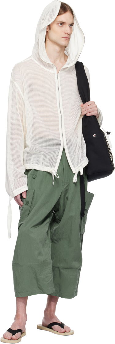 Суитчър KENZO Kenzo Paris Mesh Zip-Up Hoodie Бяло | FF55SW2524CB, 3