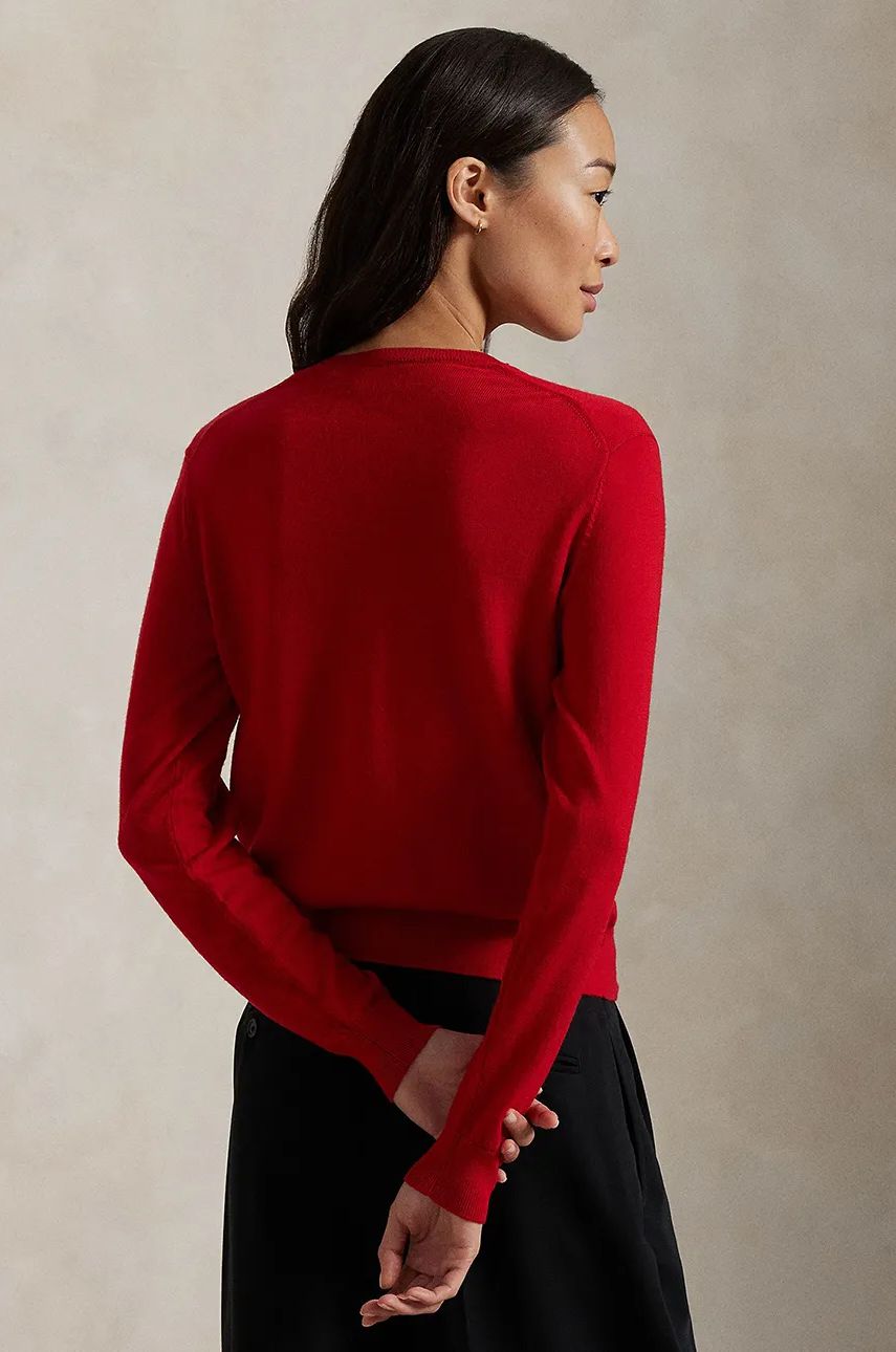 Пуловер Polo by Ralph Lauren Red Button-Down Cardigan Червено | 211961279, 1