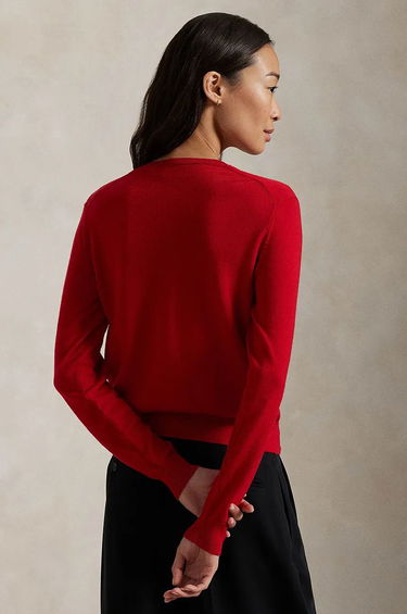 Пуловер Polo by Ralph Lauren Red Button-Down Cardigan Червено | 211961279, 1