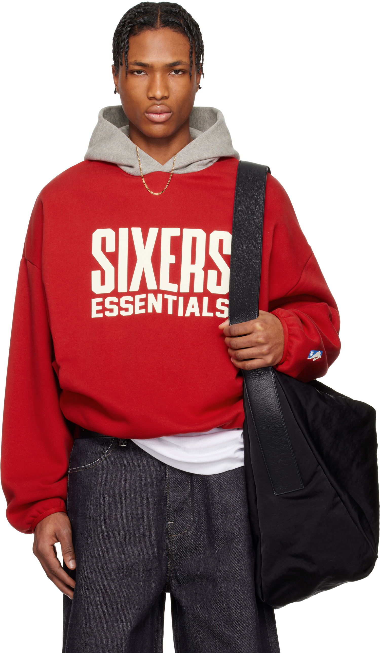 Суитчър Fear of God Fear of God ESSENTIALS NBA Sixers Pull Over Hoodie Червено | 192AL246600F, 0