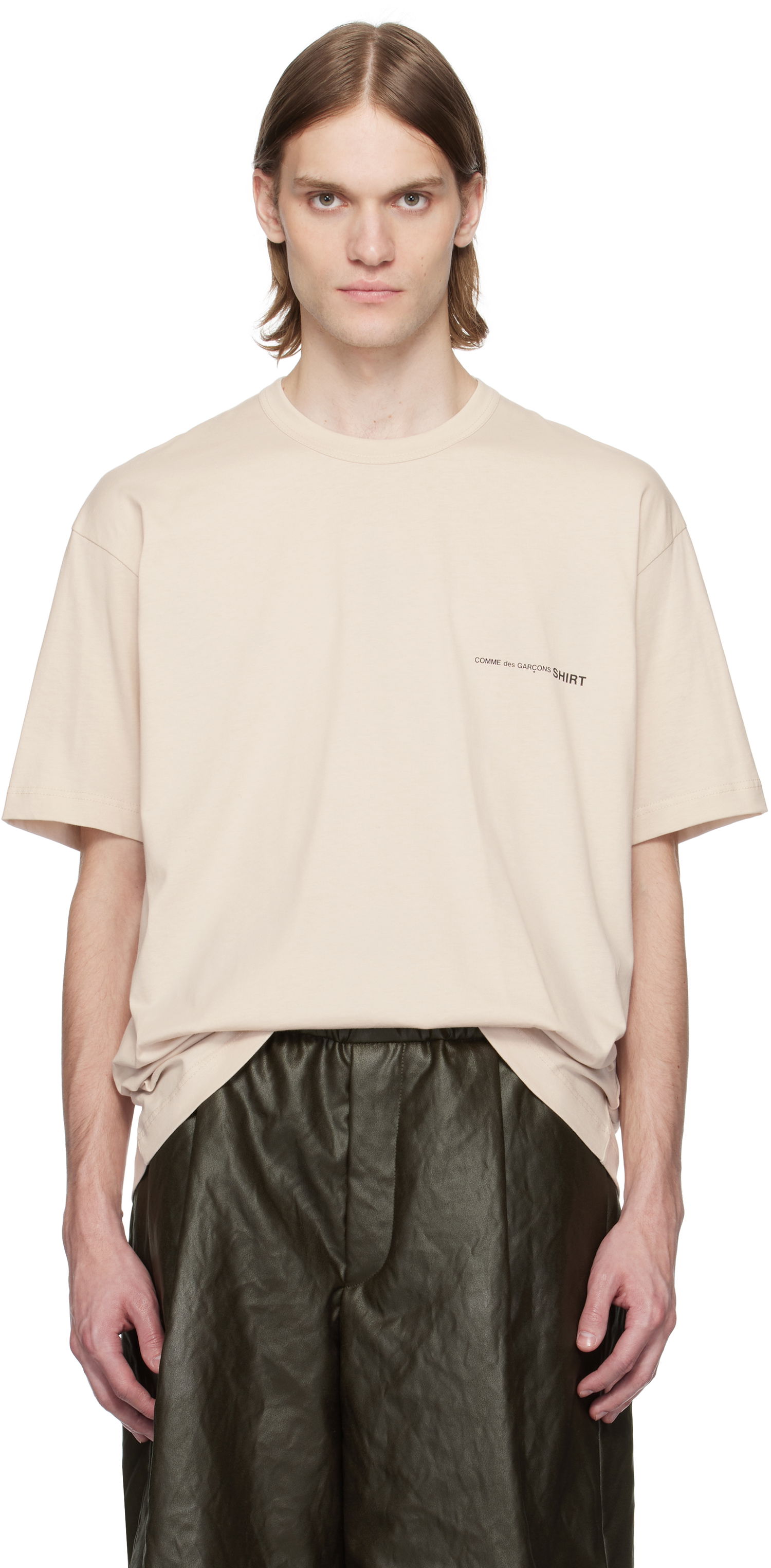 Тениска Comme des Garçons Comme des Garçons Shirt Oversized T-Shirt Бежово | FO-T023-051, 0
