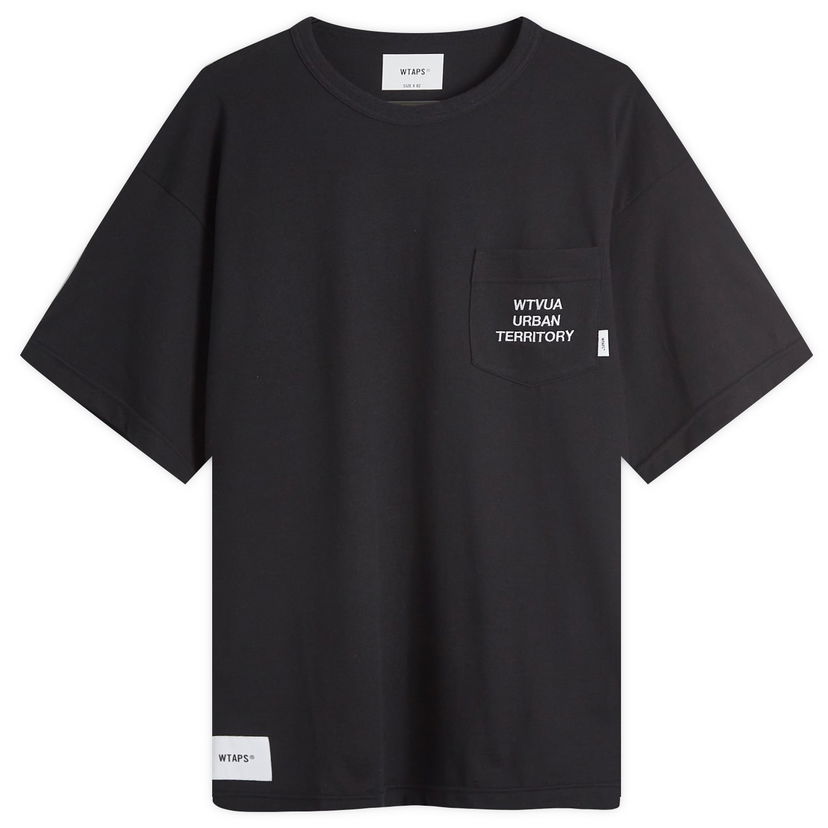 Тениска WTAPS Embroidered Pocket T-Shirt Черно | 242ATDT-CSM15-BLK