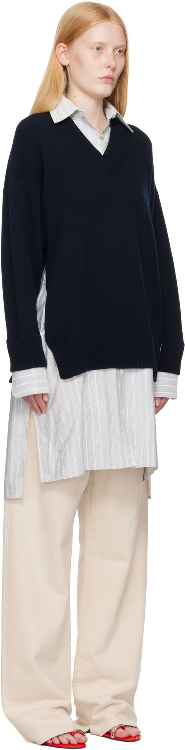 Пуловер Stella McCartney Stella McCartney Crewneck Jumper Shirt Dress Тъмно синьо | 6K10643S2583, 1