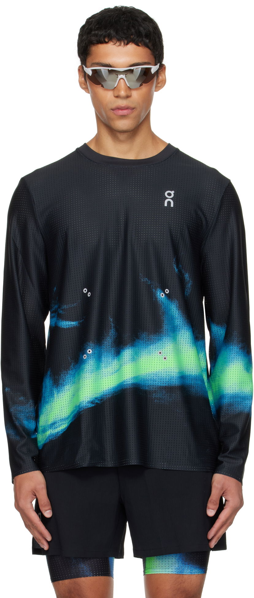 Тениска On Running Pace Mesh Long Sleeve Running T-Shirt Черно | 1MF10733398