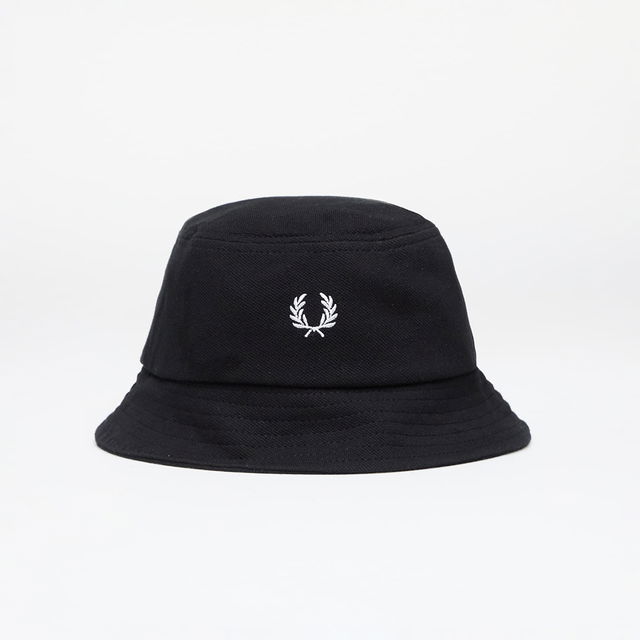 Hat Pique Bucket Hat Black/ Snow white