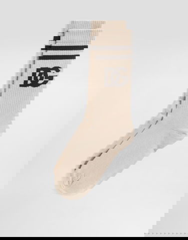 Чорапи Dolce & Gabbana Dolce & Gabbana DG Logo Jacquard Socks Бежово | GXS80TJFMLAM9477, 3