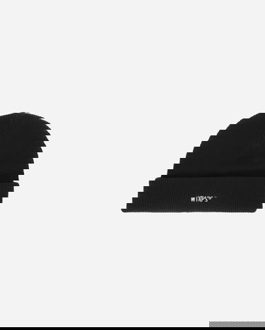 Шапка WTAPS Ribbed Knit Beanie Черно | 242MADT-HT04 001, 2
