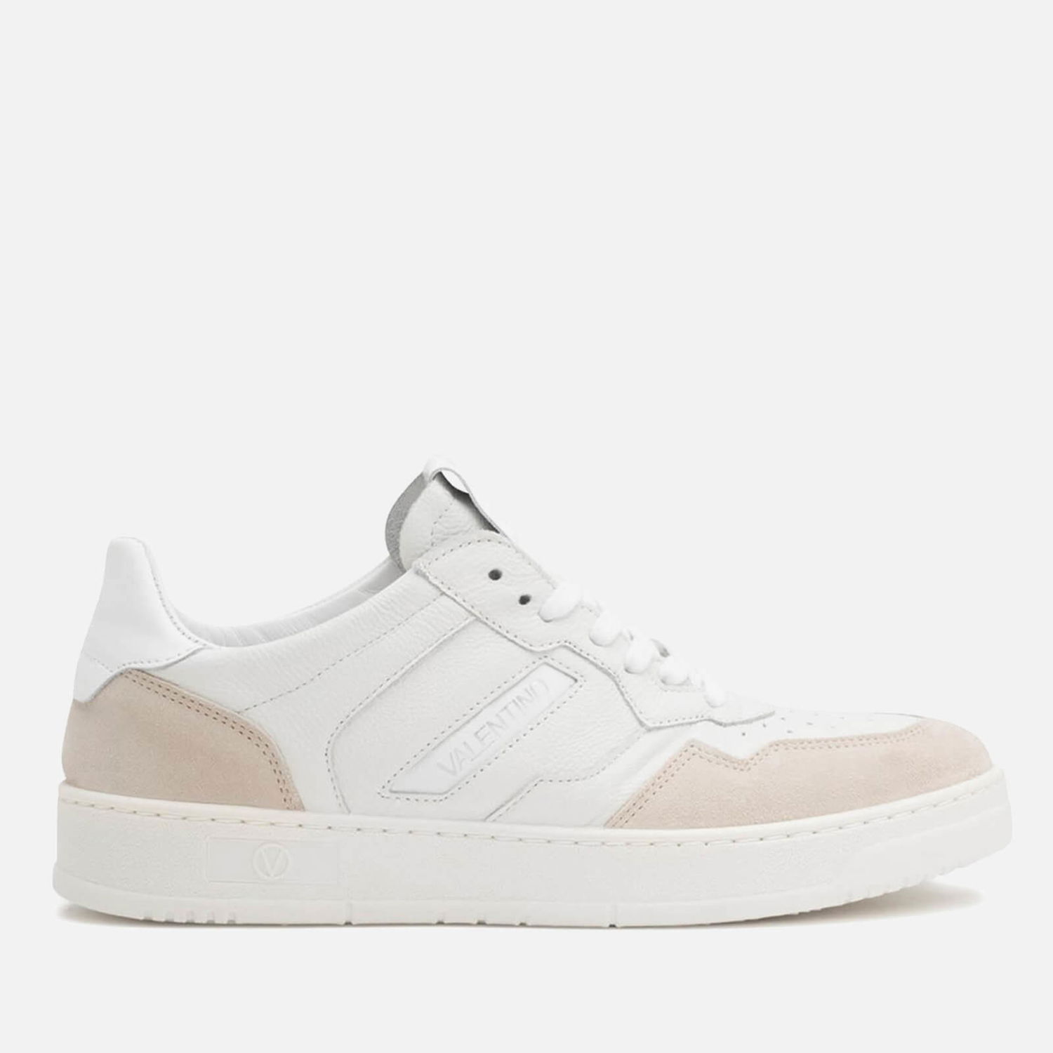 Облекло Valentino Men's Apollo Basket Leather and Suede Trainers - UK 7.5 Бургунди | 95A2501CAM-710, 0