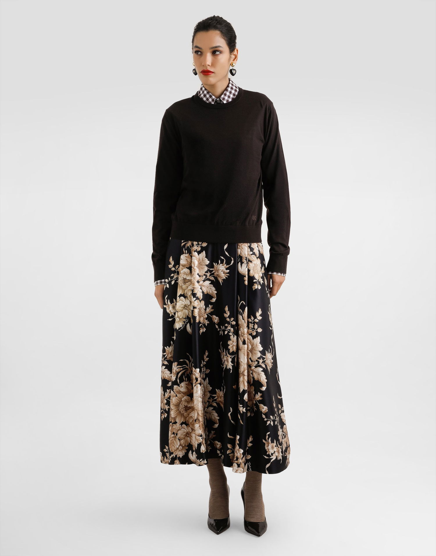 Пуловер Dolce & Gabbana Dolce & Gabbana Cashmere Pullover Кафяво | FXXAGZJBW0PM0682, 1