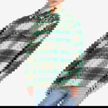 Риза BILLIONAIRE BOYS CLUB Heart & Mind Check Overshirt Зелено | B25127-GRN, 2