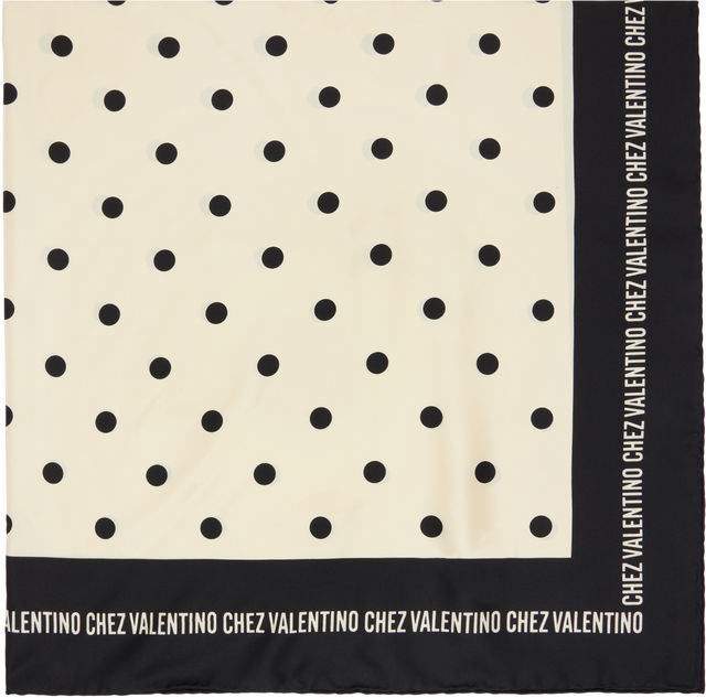 Garavani 'Chez Valentino' Polka Dot Silk Scarf