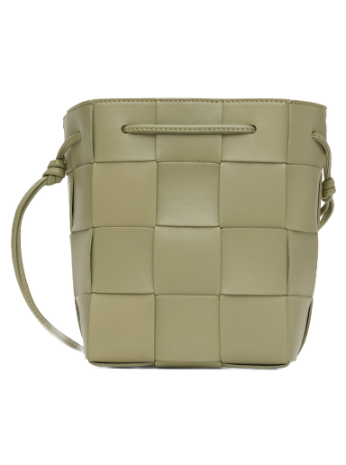 Чанта през рамо Bottega Veneta Small Cassette Cross-Body Bucket Bag Зелено | 680218 VCQC4