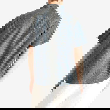 Риза thisisneverthat Python Short Sleeve Shirt Синьо | TN251WSHTS04-DNVY, 3
