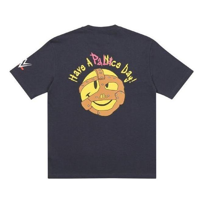 Тениска Palace Palace X WWE Smiley Face Graphic T-Shirt Тъмно синьо | P22TS461
