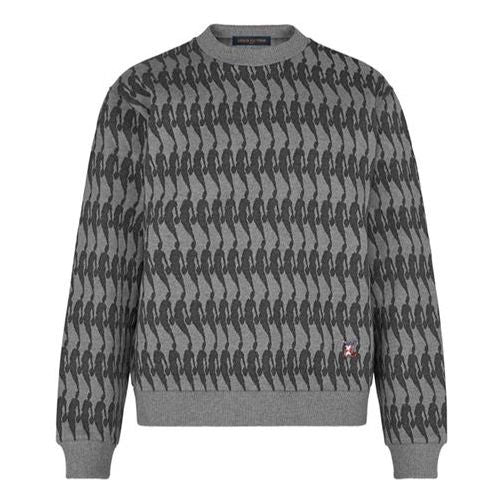 Пуловер Louis Vuitton Louis Vuitton x NBA Logo Print Sweatshirt Сиво | 1A8FLQ