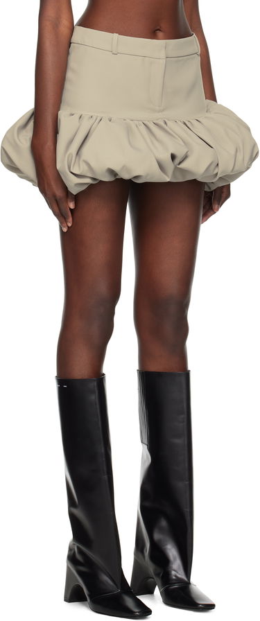 Пола Coperni Coperni Gathered Hem Tailored Miniskirt Бежово | COPJ78F3004, 1