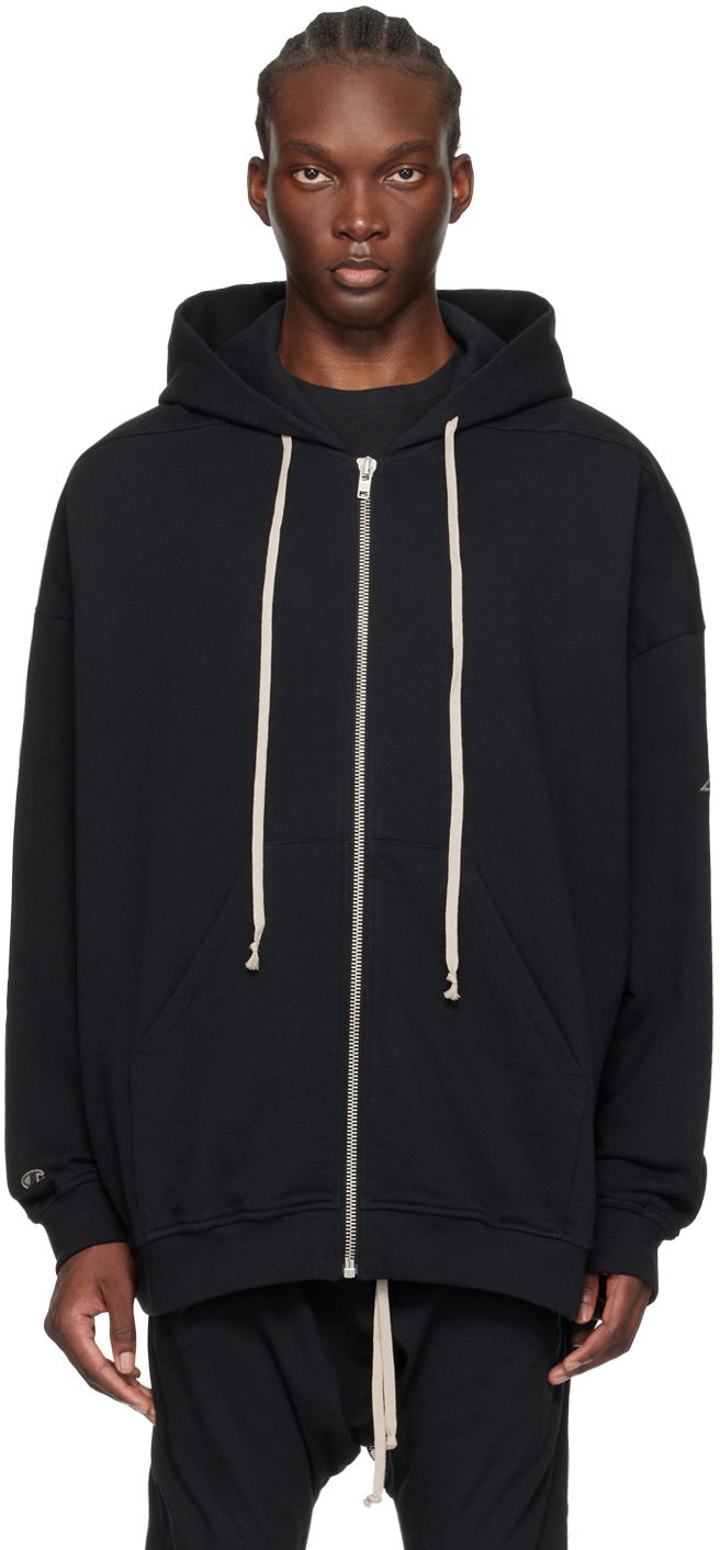 Суитчър Rick Owens Oversized Zip Hoodie Черно | CM01D0463 CHFE, 0