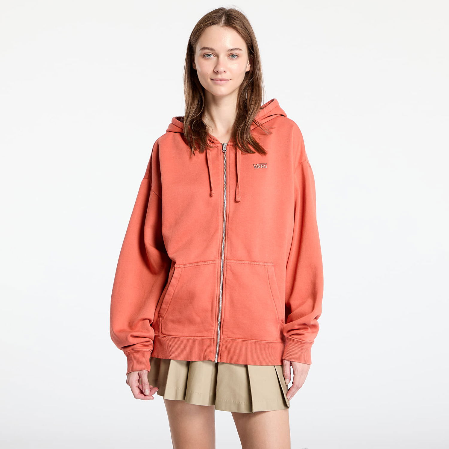 Суитчър Vans Everyday Oversized Zip Hoodie Auburn Оранжево
 | VN000GGBC9J1, 0