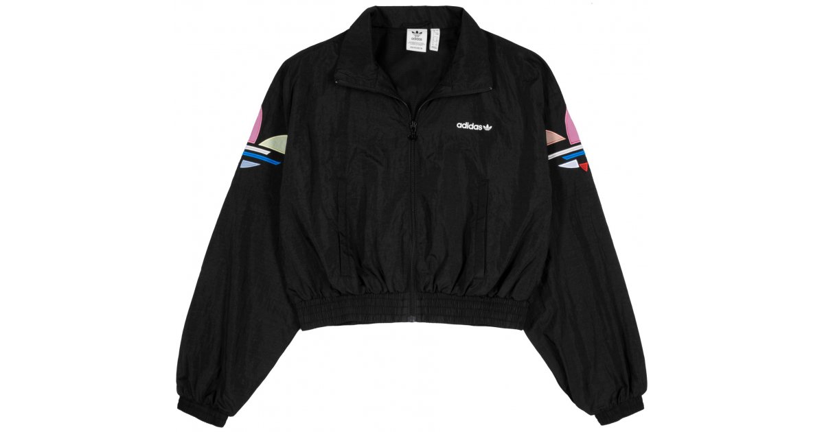 Ветровка adidas Originals Adicolor Shattered Cropped Woven Track Jacket Черно | h22866, 1